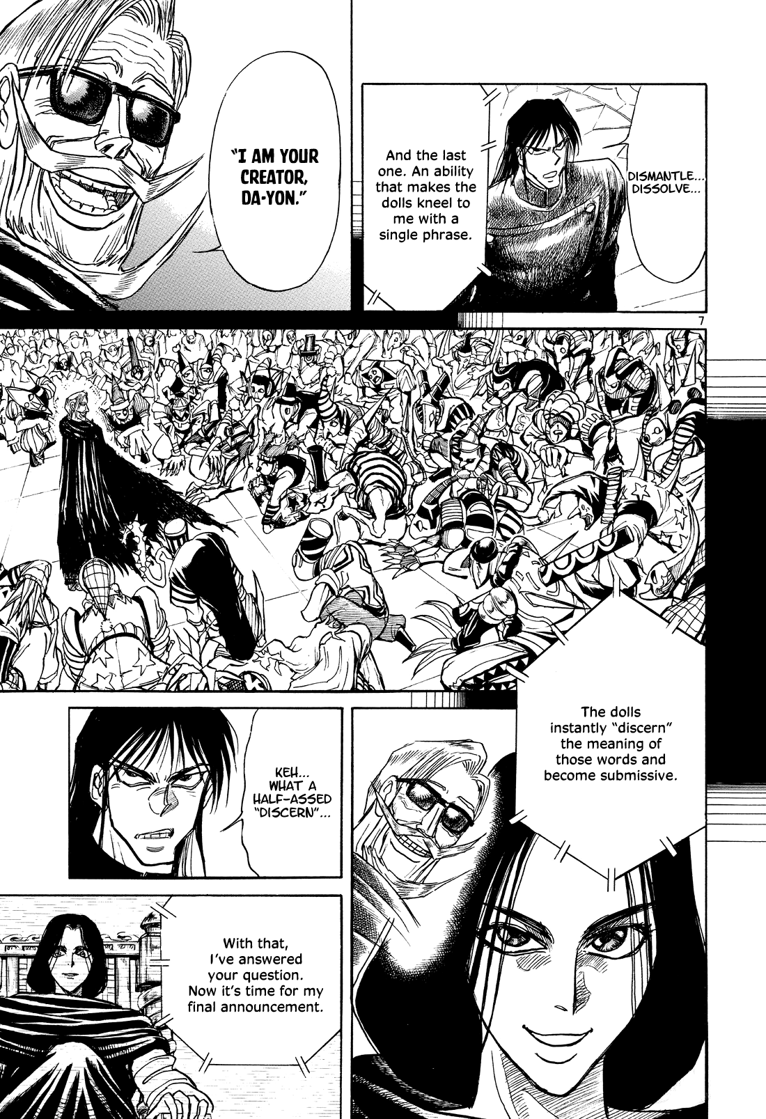 Karakuri Circus Chapter 397 page 7 - Chapter 397: Deus Ex Machina - Act 64 - Ultimatum