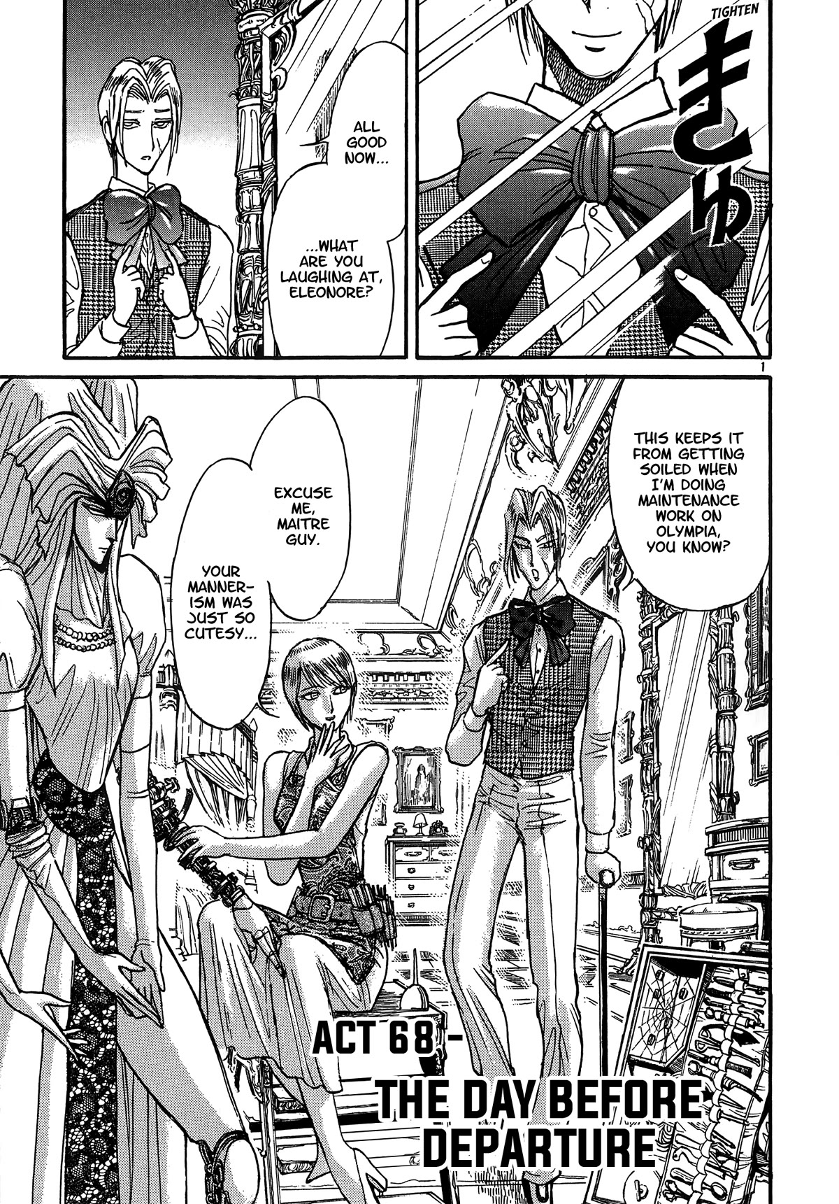 Karakuri Circus Chapter 401 page 1 - Chapter 401: Deus Ex Machina - Act 68 - The Day Before Departure