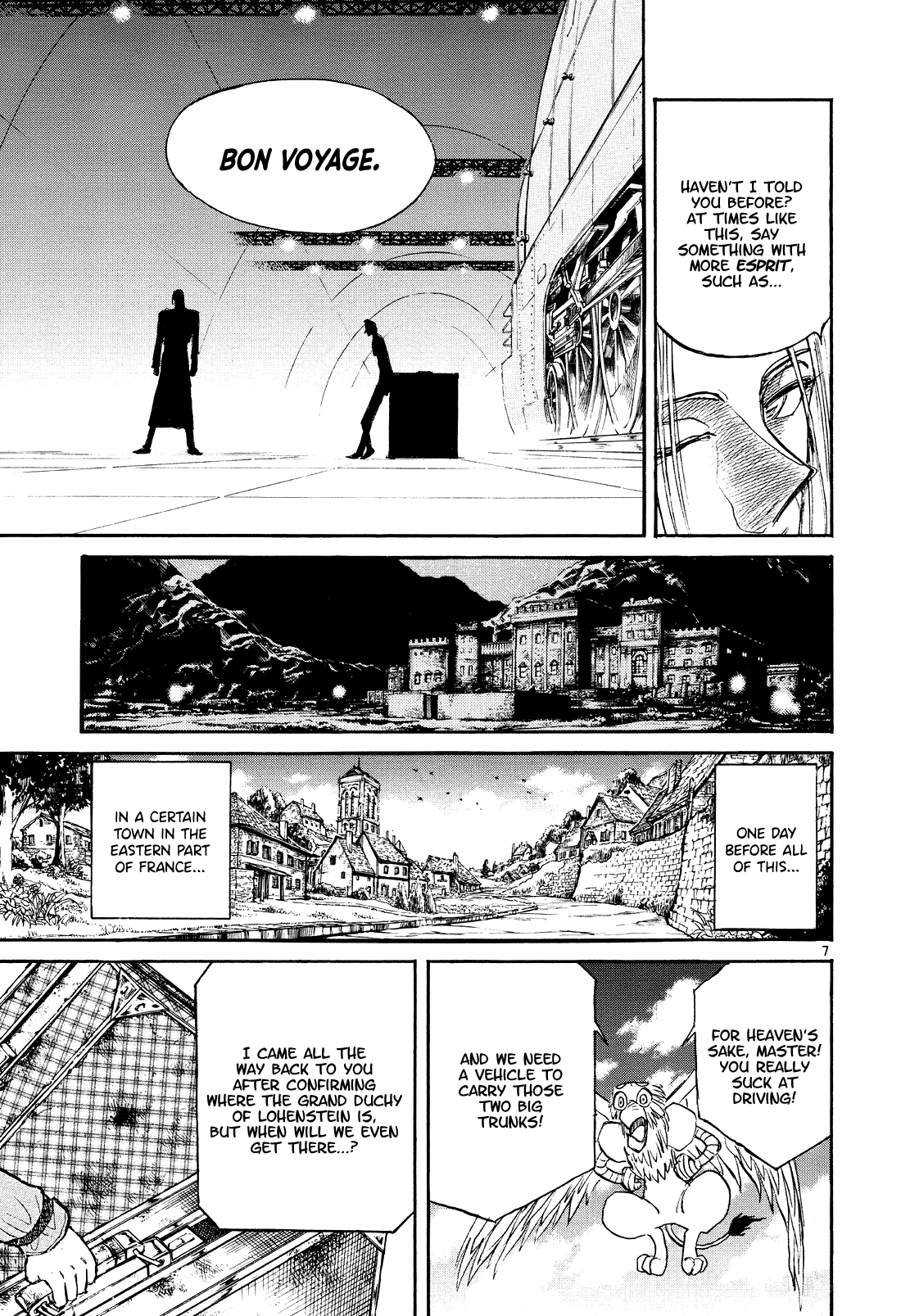 Karakuri Circus Chapter 402 page 7 - Chapter 402: Deus Ex Machina - Act 69 - The Night Before Departure