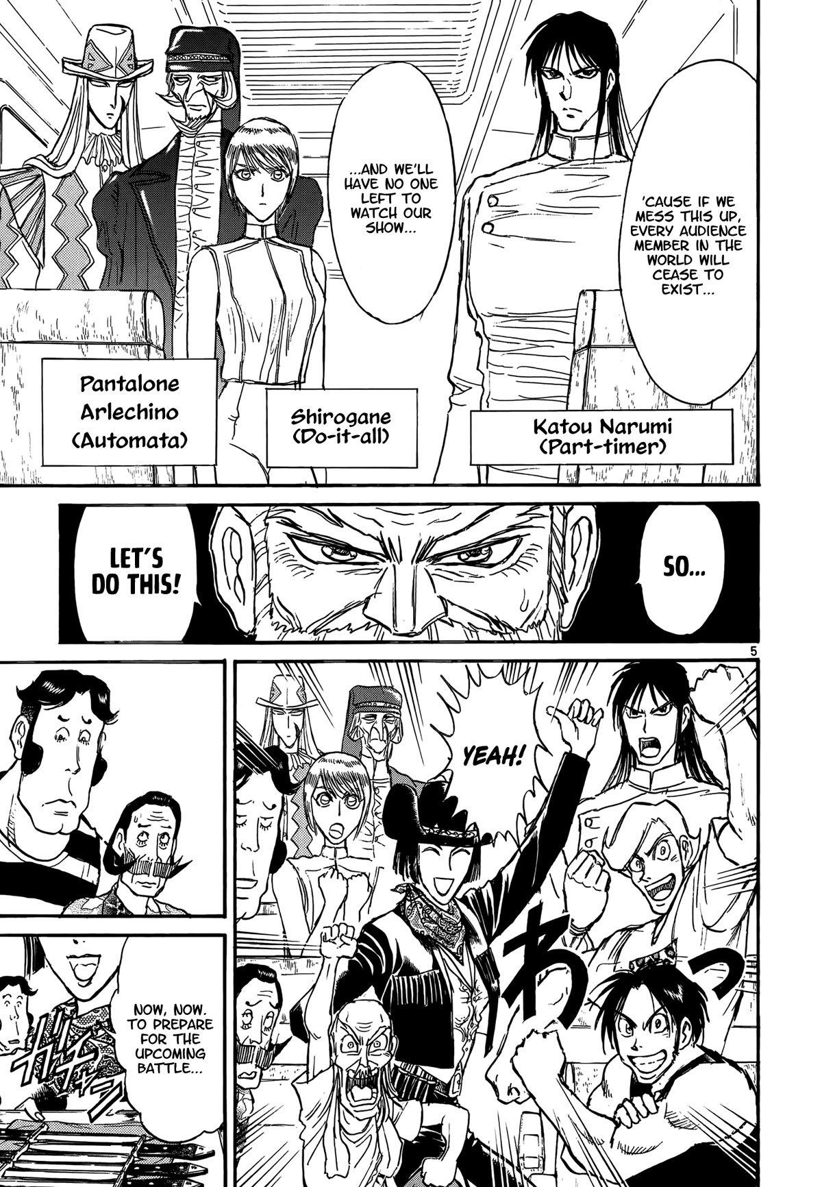 Karakuri Circus Chapter 405 page 5 - Chapter 405: Deus Ex Machina - Act 72 - Prelude to the Pursuit