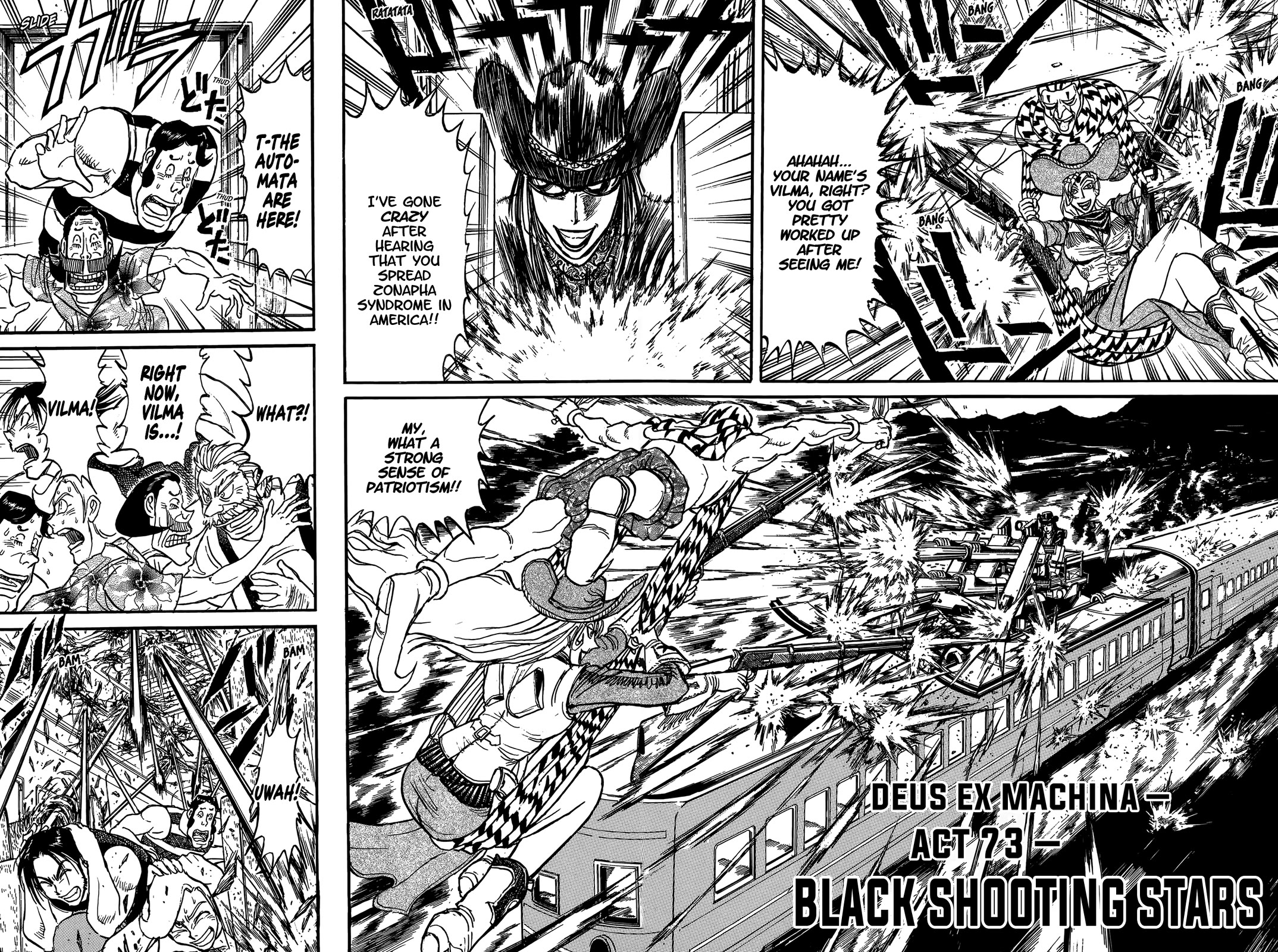 Karakuri Circus Chapter 406 page 5 - Chapter 406: Deus Ex Machina - Act 73 - Black Shooting Stars