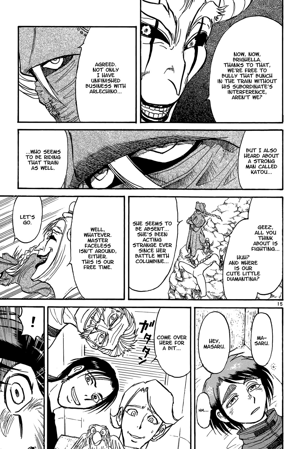 Karakuri Circus Chapter 408 page 15 - Chapter 408: Deus Ex Machina - Act 75 - Capitan Graziano Arrives
