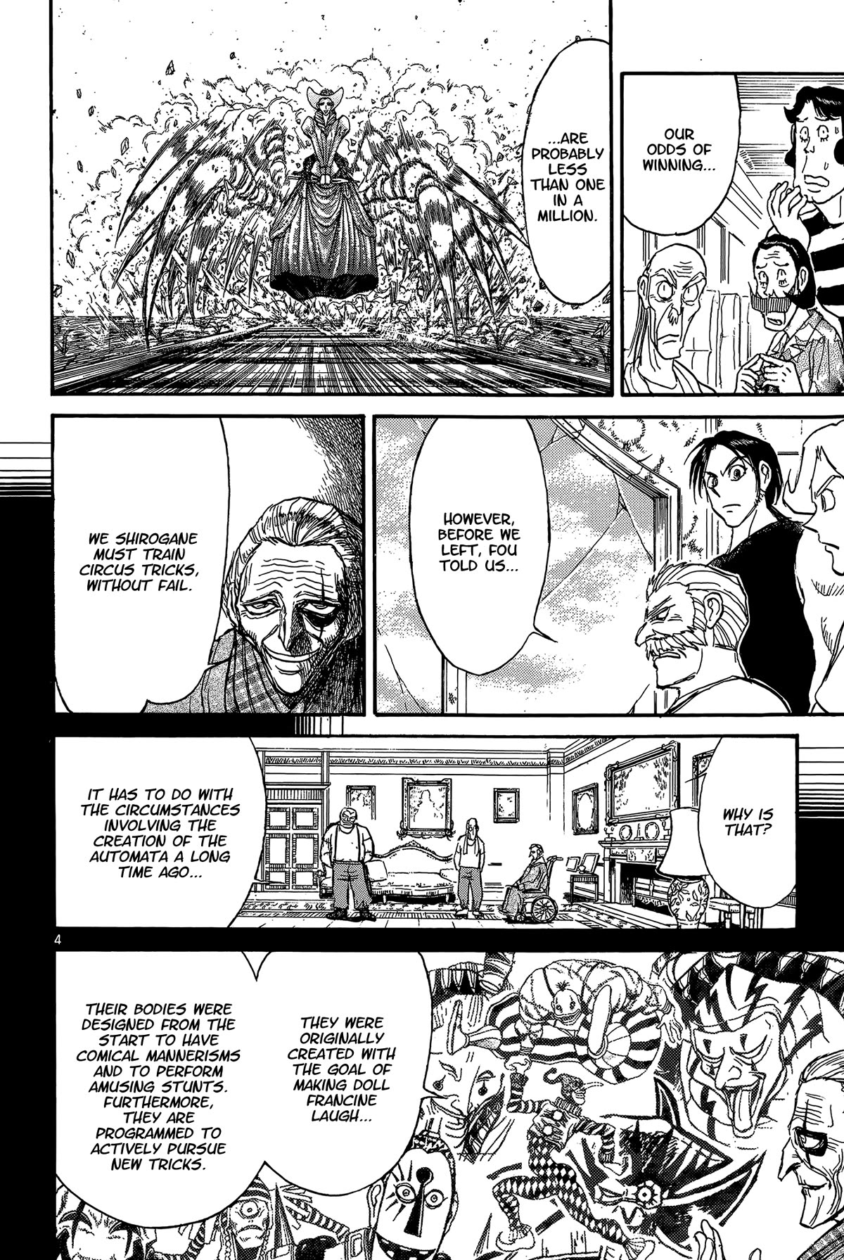 Karakuri Circus Chapter 409 page 4 - Chapter 409: Deus Ex Machina - Act 76 - Bidding Adieu