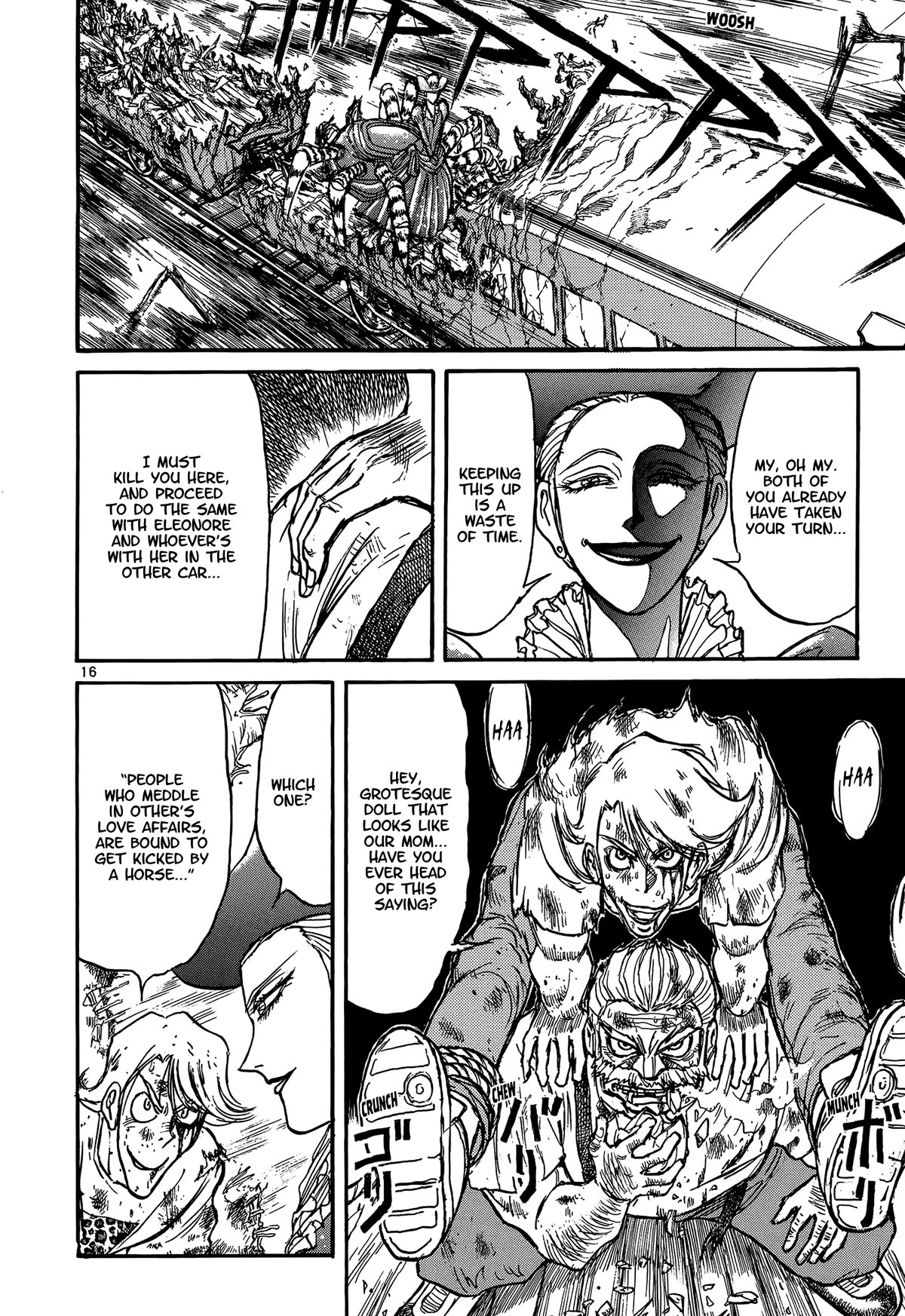 Karakuri Circus Chapter 410 page 16 - Chapter 410: Deus Ex Machina - Act 77 - Nakamachi Trio Vs. Lady Spider