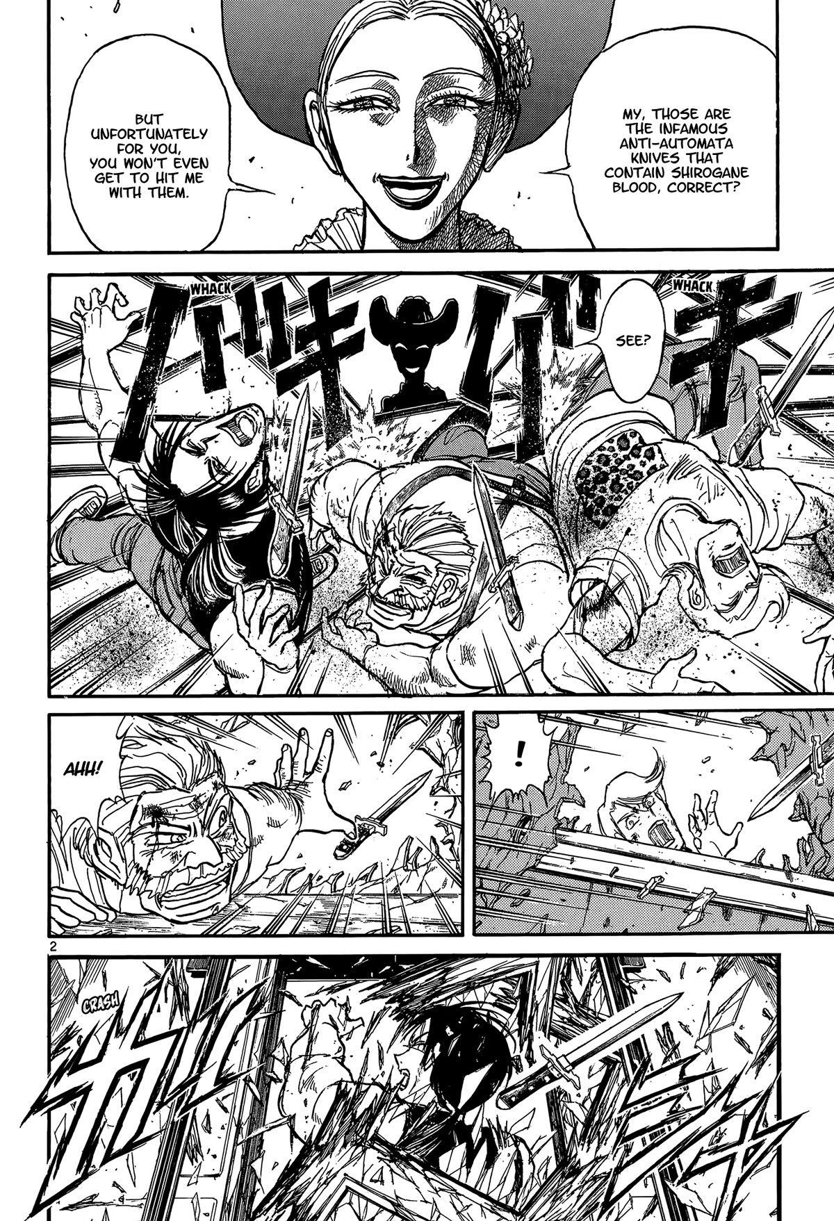 Karakuri Circus Chapter 410 page 2 - Chapter 410: Deus Ex Machina - Act 77 - Nakamachi Trio Vs. Lady Spider