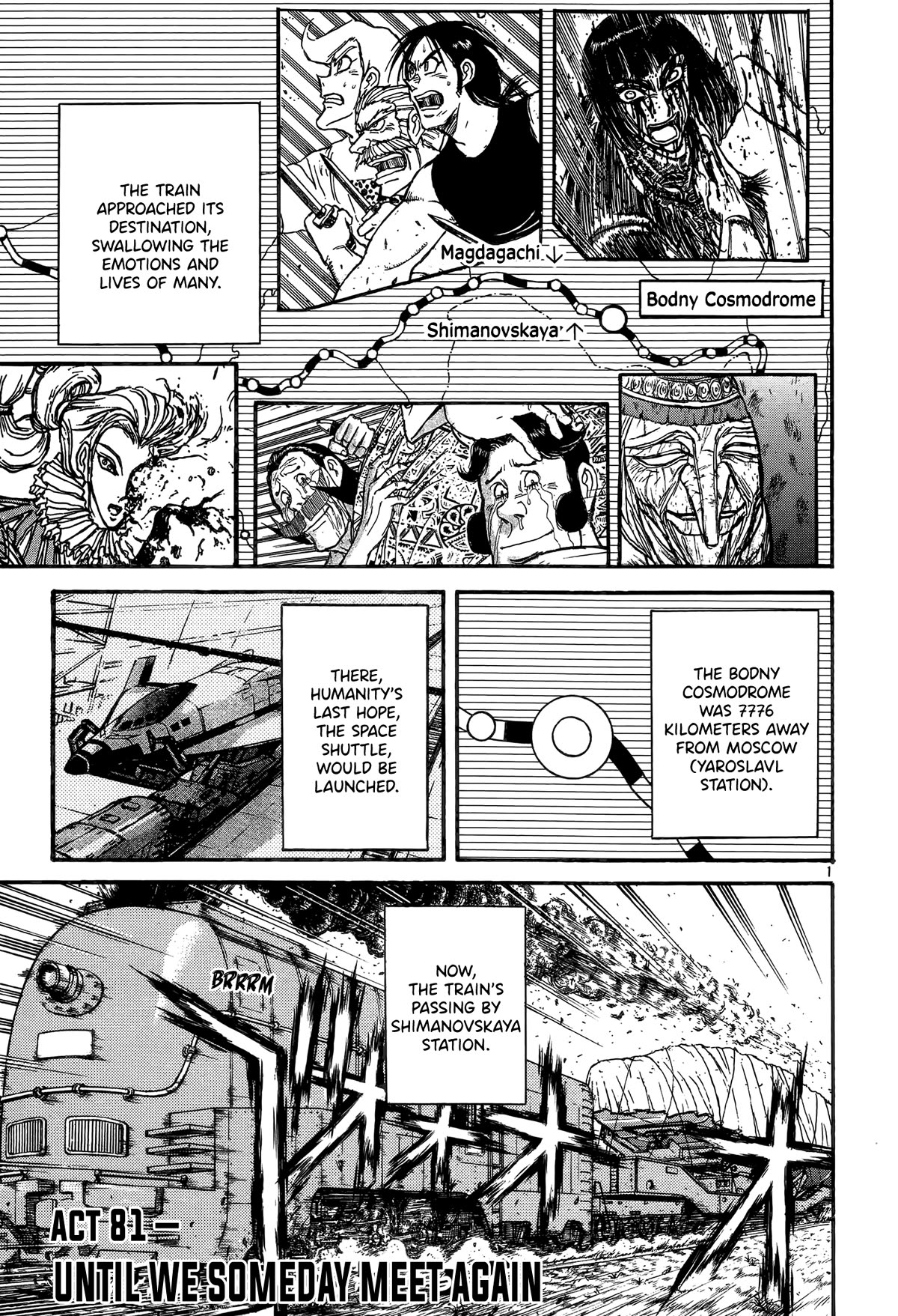Karakuri Circus Chapter 414 page 1 - Chapter 414: Deus Ex Machina - Act 81 - Until We Someday Meet Again