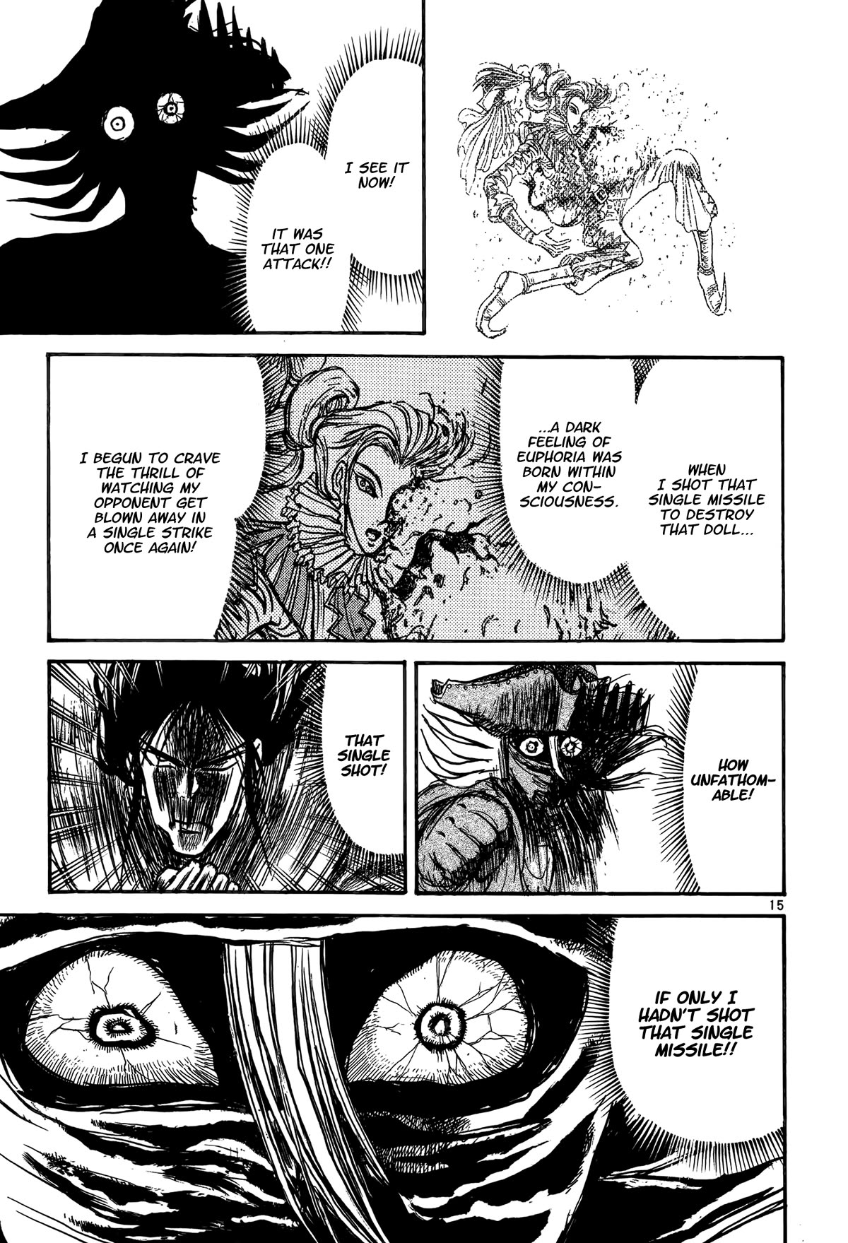 Karakuri Circus Chapter 415 page 15 - Chapter 415: Deus Ex Machina - Act 82 - One Shot of Defeat
