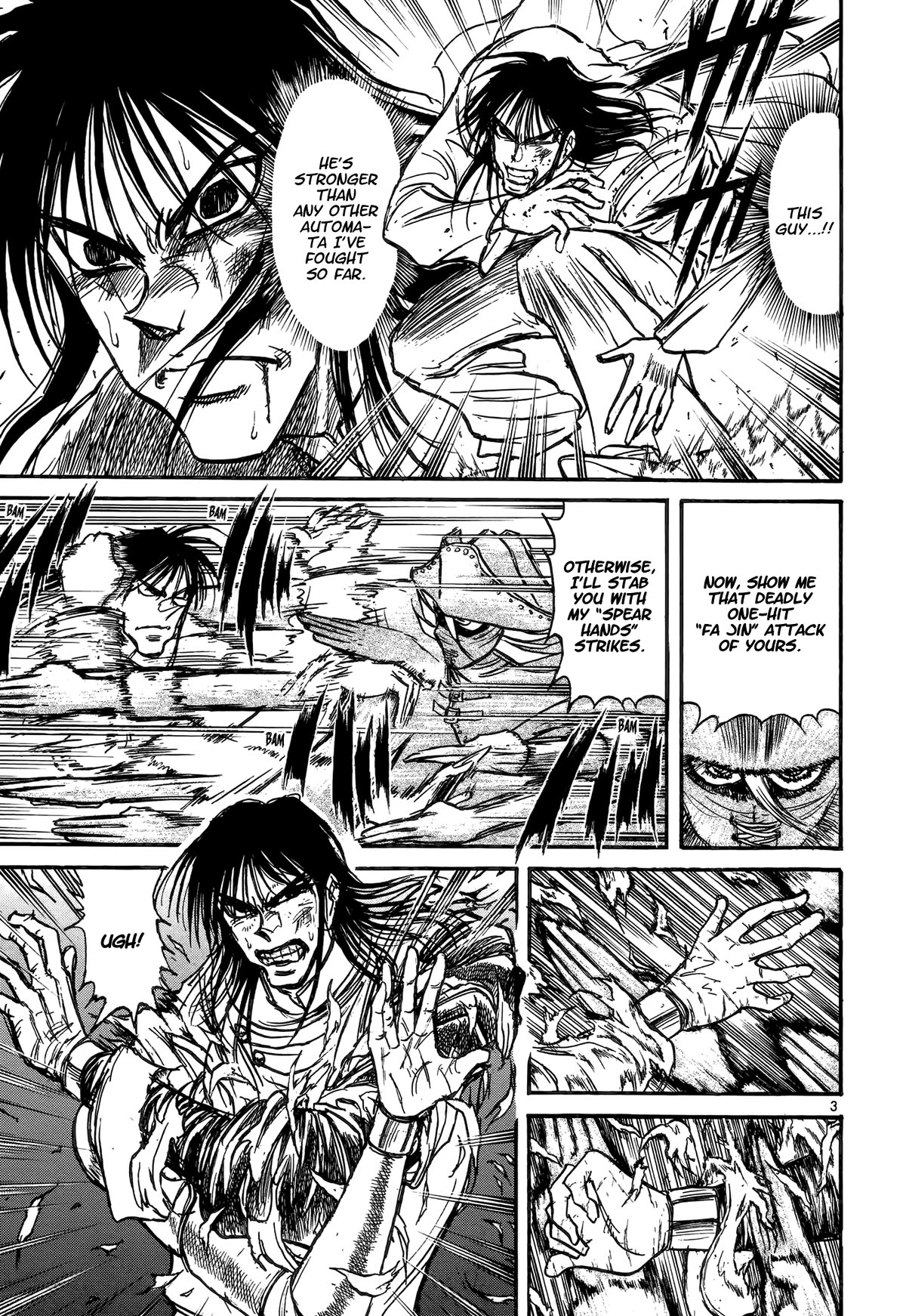 Karakuri Circus Chapter 415 page 3 - Chapter 415: Deus Ex Machina - Act 82 - One Shot of Defeat