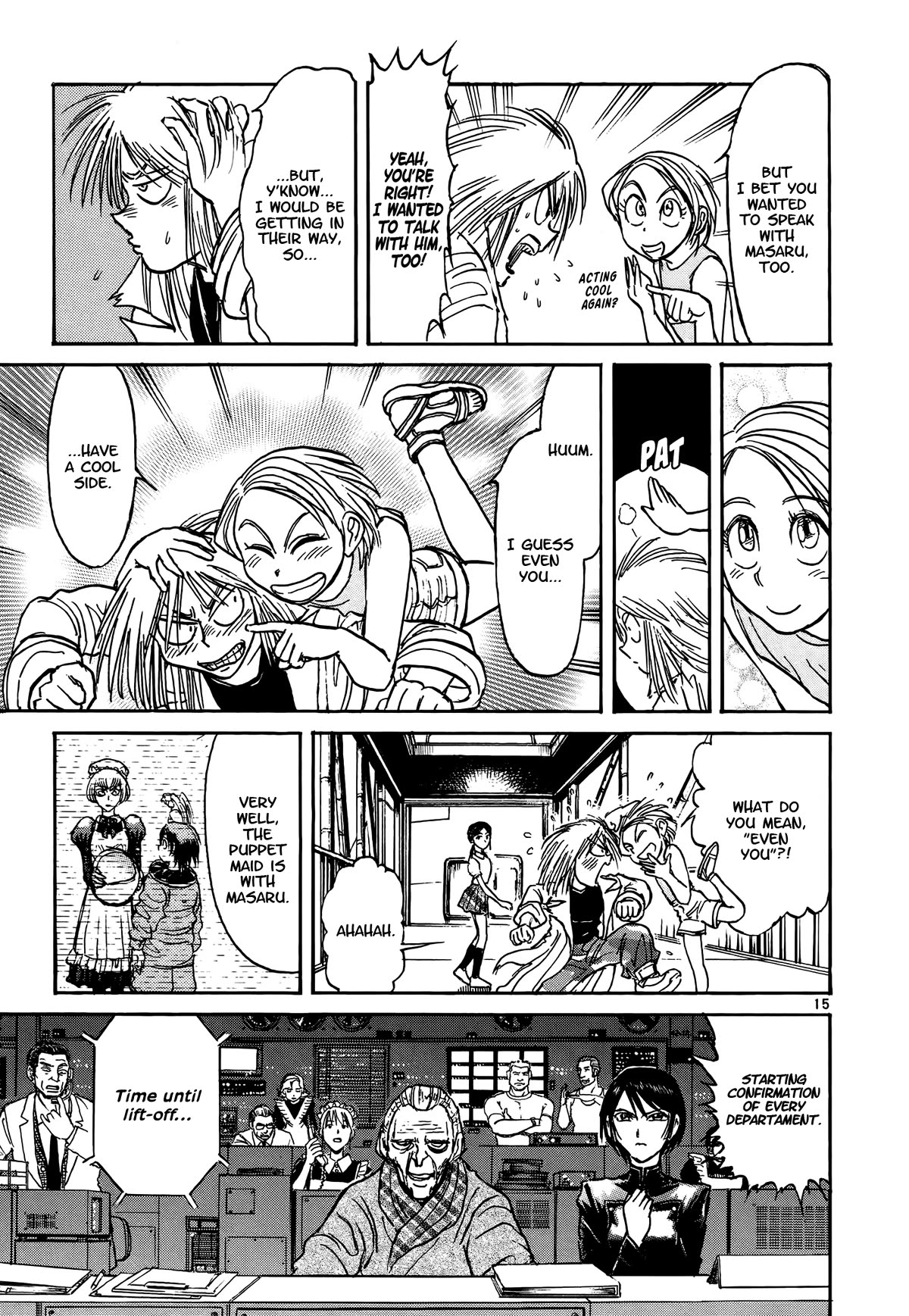 Karakuri Circus Chapter 418 page 15 - Chapter 418: Deus Ex Machina - Act 85 - Go, Katou. I'll Fly in Your Stead