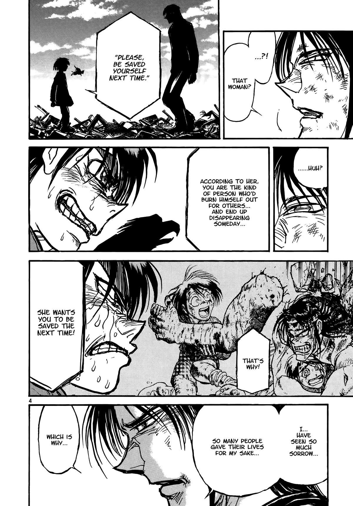 Karakuri Circus Chapter 418 page 4 - Chapter 418: Deus Ex Machina - Act 85 - Go, Katou. I'll Fly in Your Stead