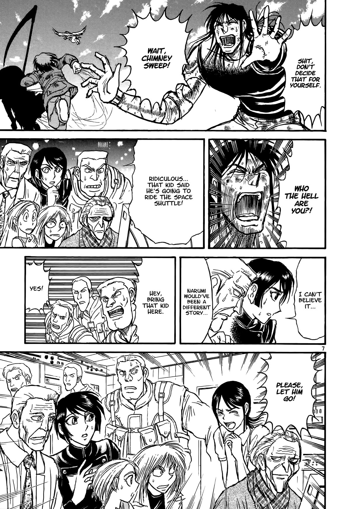 Karakuri Circus Chapter 418 page 7 - Chapter 418: Deus Ex Machina - Act 85 - Go, Katou. I'll Fly in Your Stead