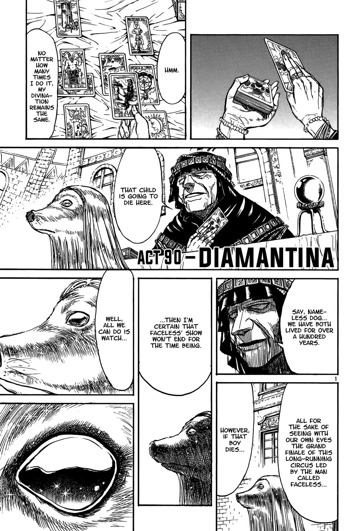 Karakuri Circus Chapter 423 page 1 - Chapter 423: Deus Ex Machina - Act 90 - Diamantina