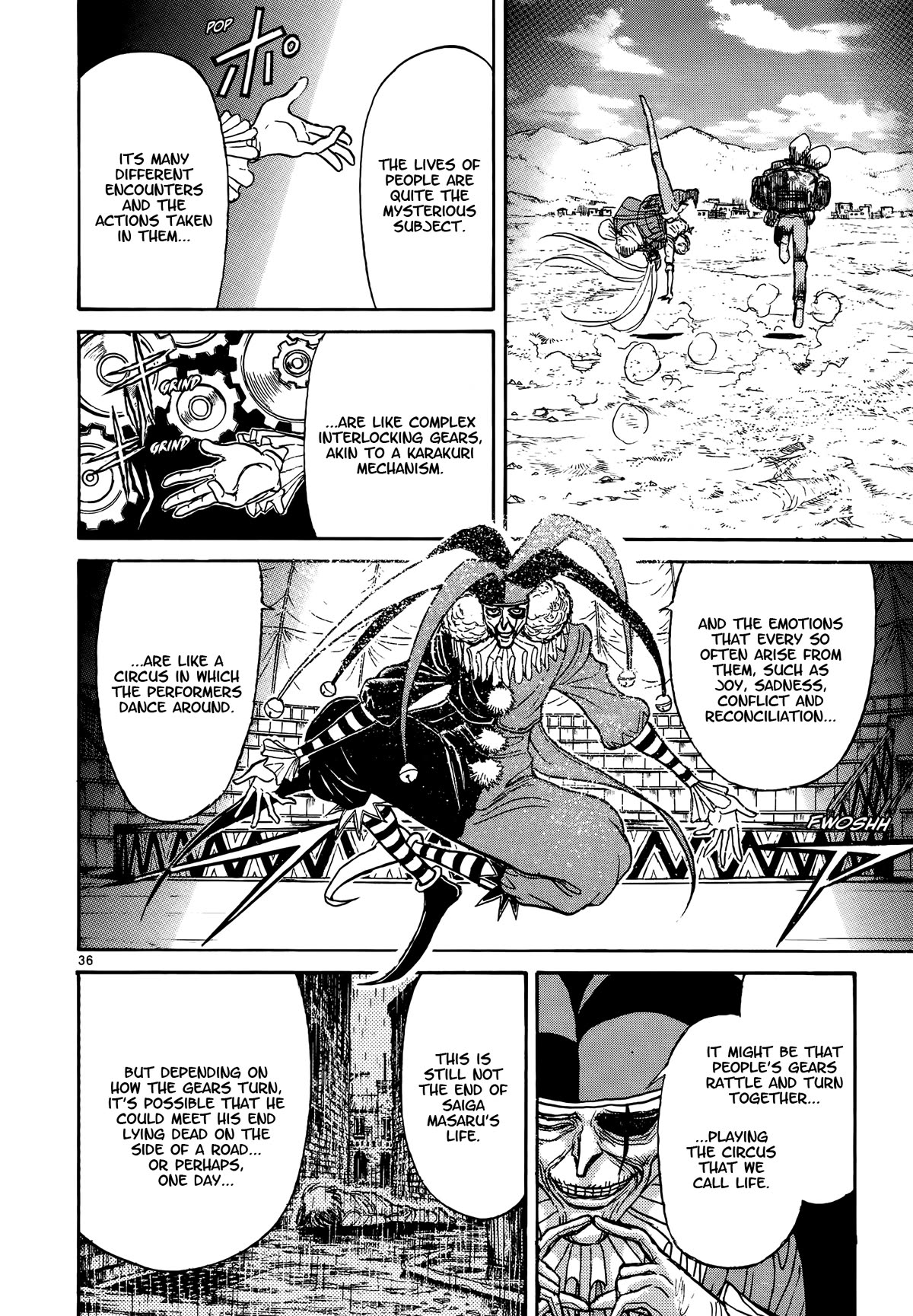 Karakuri Circus Chapter 425 page 36 - Chapter 425: Deus Ex Machina - The Curtain Falls [END]