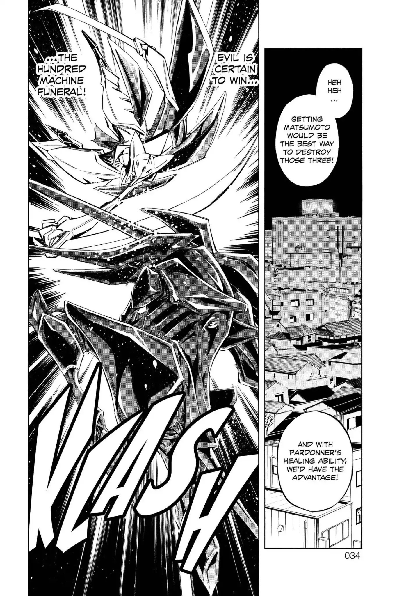Karakuridouji Ultimo Chapter 29 page 34 - Chapter 29: Vol.8 ACT 29: Angry Bull, Wise Tiger: Super Attack