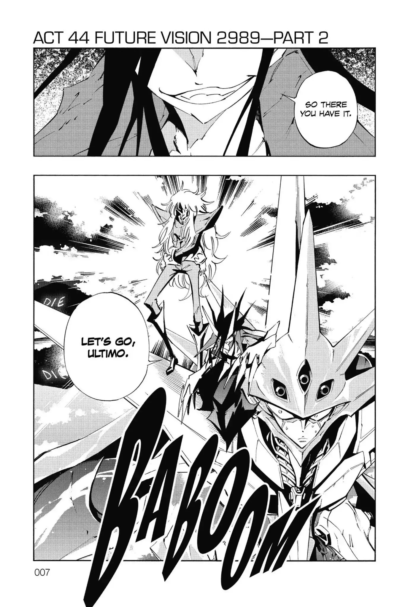 Karakuridouji Ultimo Chapter 44 page 7 - Chapter 44-p2: Vol.11 ACT 44: Future Vision 2989 - Part 2