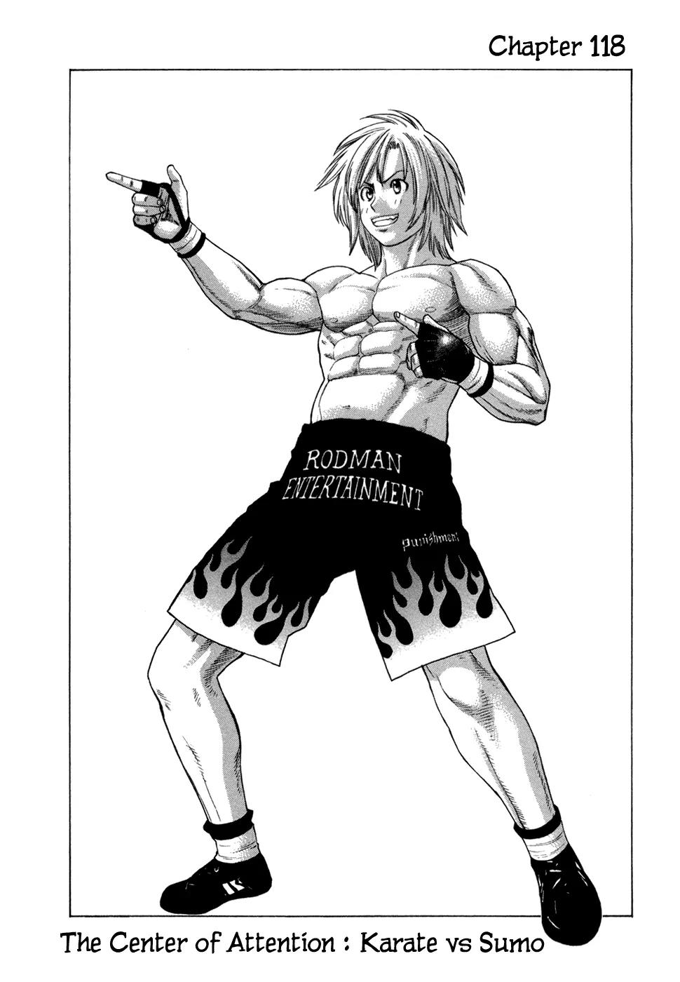 Karate Shoukoushi Kohinata Minoru Chapter 118 page 2 - Chapter 118: The Center of Attention : Karate vs Sumo
