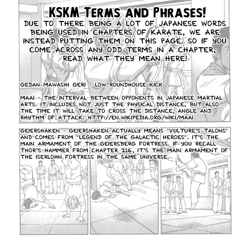 Karate Shoukoushi Kohinata Minoru Chapter 218 page 2 - Chapter 218 : The Leg That Spans the Rainbow