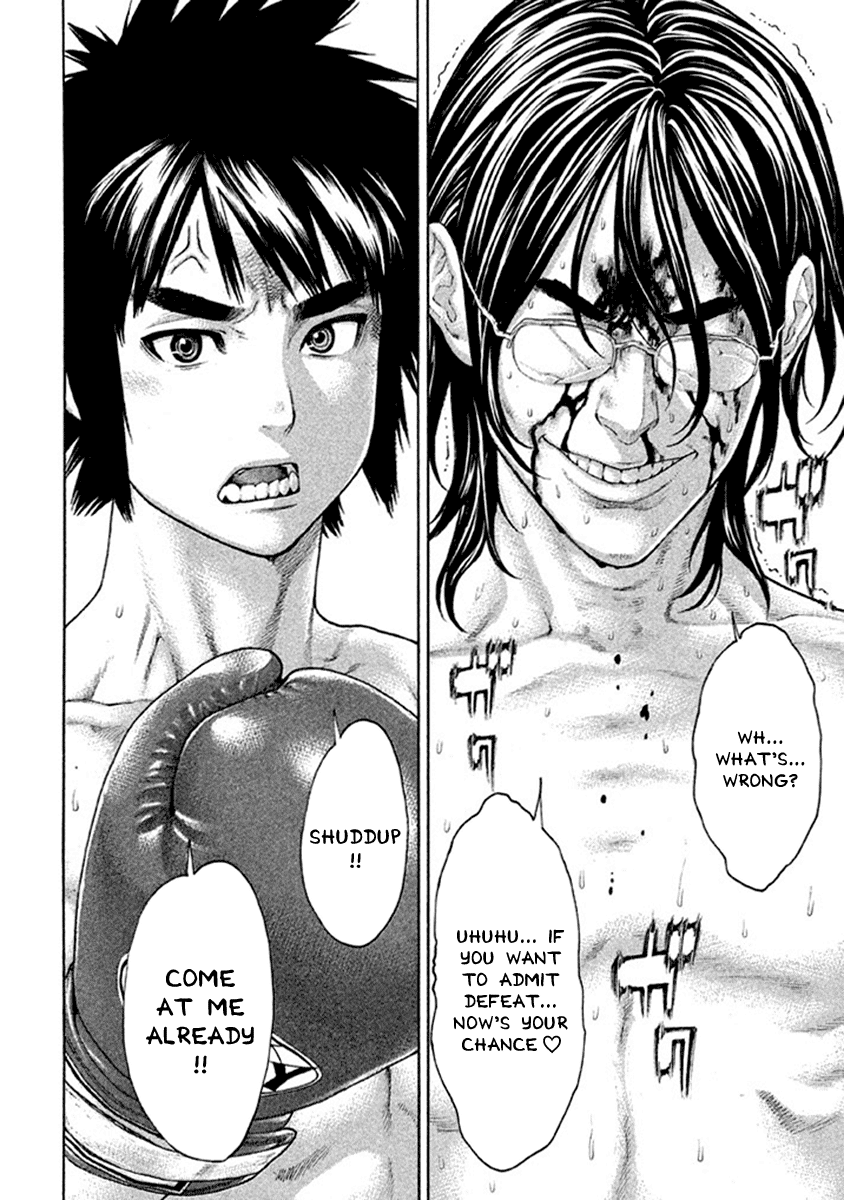 Karate Shoukoushi Kohinata Minoru Chapter 498 page 14 - Chapter 498: Guts Comparison Match