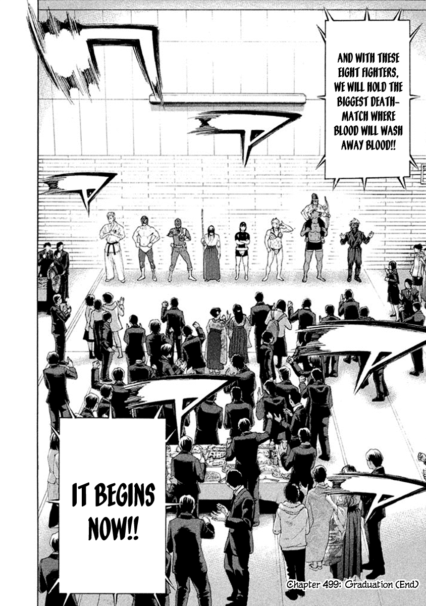 Karate Shoukoushi Kohinata Minoru Chapter 499 page 18 - Chapter 499: Graduation