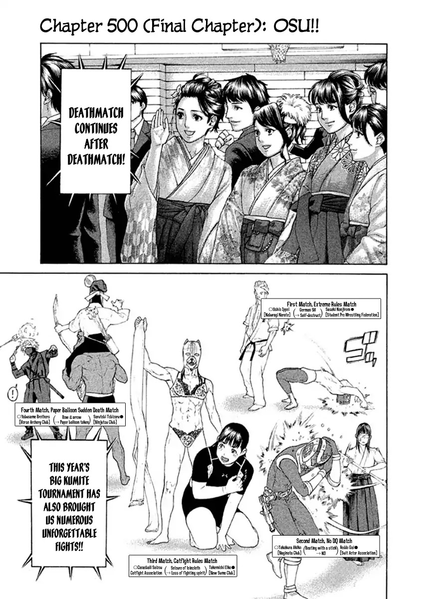 Karate Shoukoushi Kohinata Minoru Chapter 500 page 2 - Chapter 500: OSU!! [END]