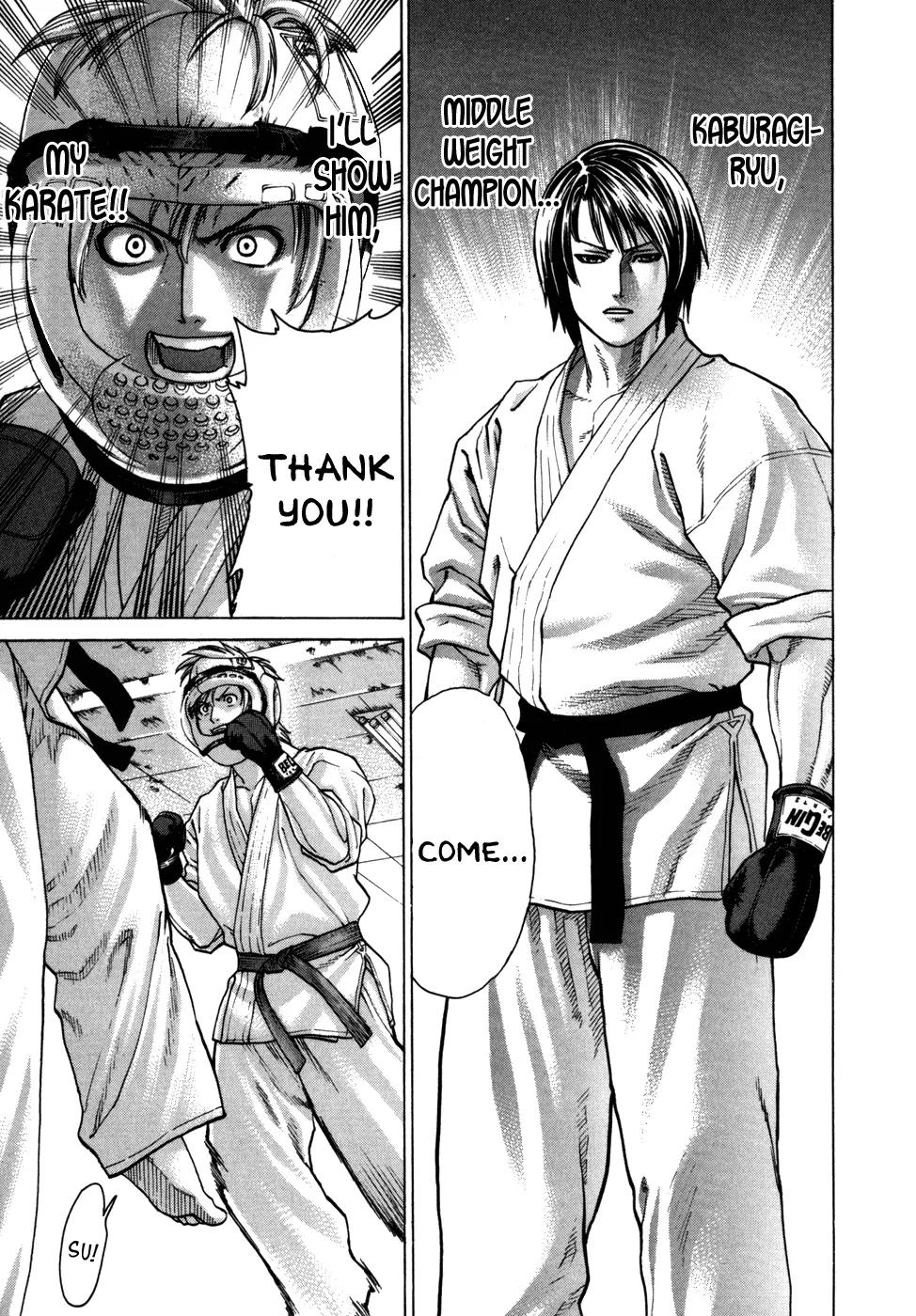 Karate Shoukoushi Kohinata Minoru Chapter 95 page 15 - Chapter 95: Challenge to the Middle Weight Champion