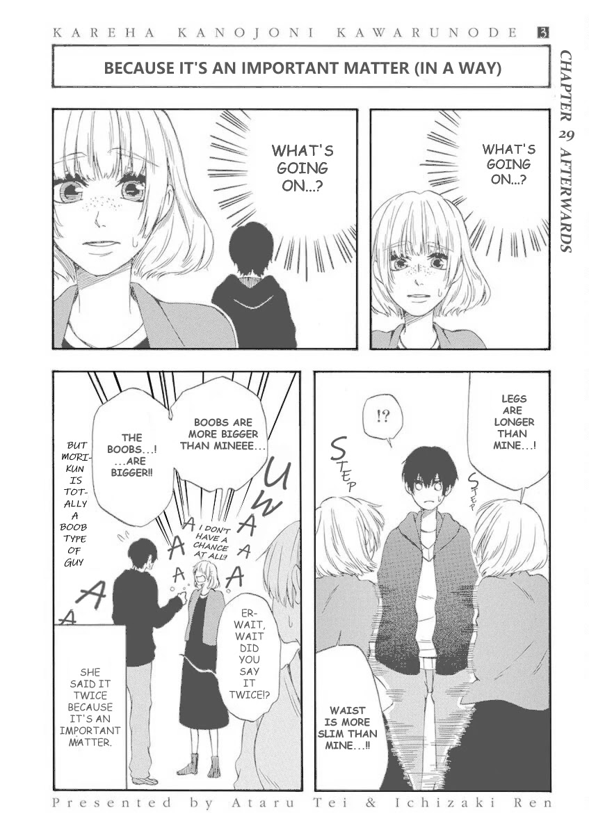 Kare wa Kanojo ni Kawaru no de Chapter 20.1 page 1 - Chapter 20.1: Because it's an important matter (In a way)