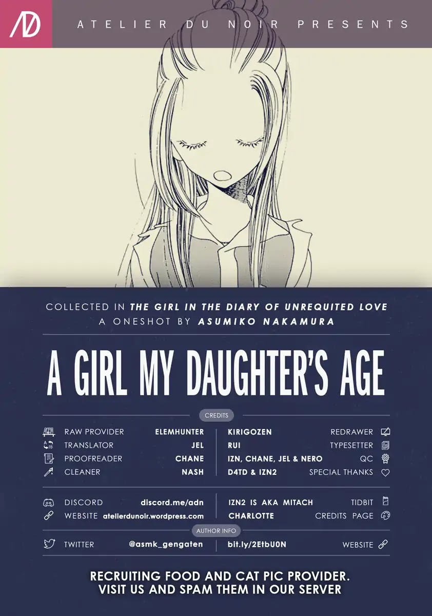 Katakoi no Nikki Shoujo Chapter 3 page 1 - Chapter 3: A Girl My Daughter's Age