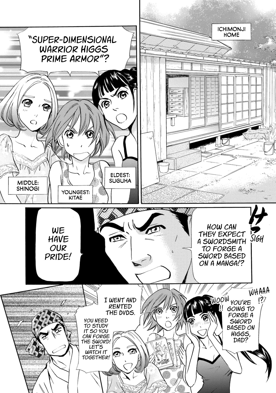Katana Chapter 50.2 page 3 - Chapter 50.2: The Three Swordsmith Sisters