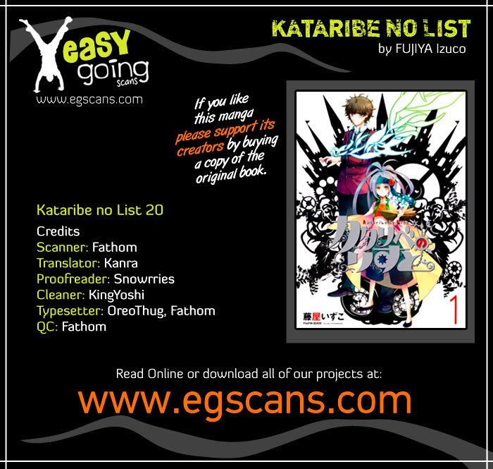 Kataribe no List Chapter 20 page 1 - Chapter 20 : A Censer is an Incense Burning