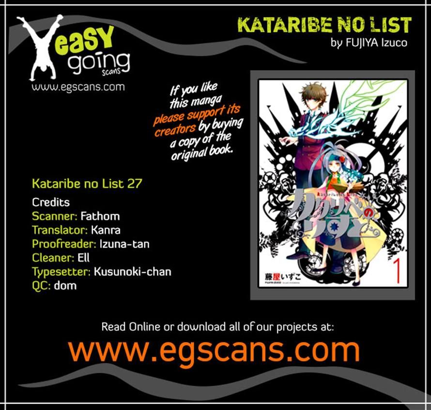Kataribe no List Chapter 27 page 1 - Chapter 27