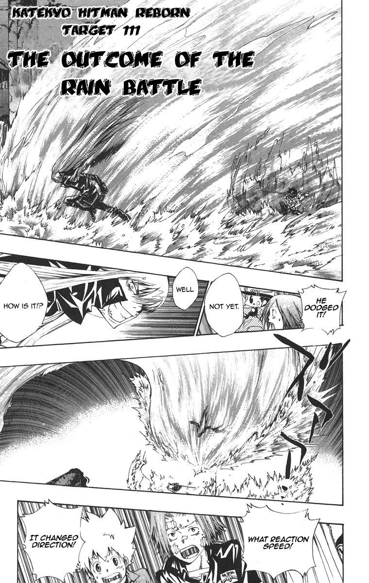 Kateikyoushi Hitman Reborn! Chapter 111 page 1 - Chapter 111: The Outcome of the Rain Battle