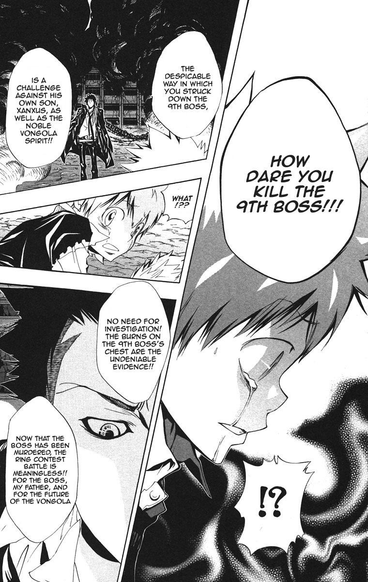 Kateikyoushi Hitman Reborn! Chapter 122 page 14 - Chapter 122: Xanxus' Scheme