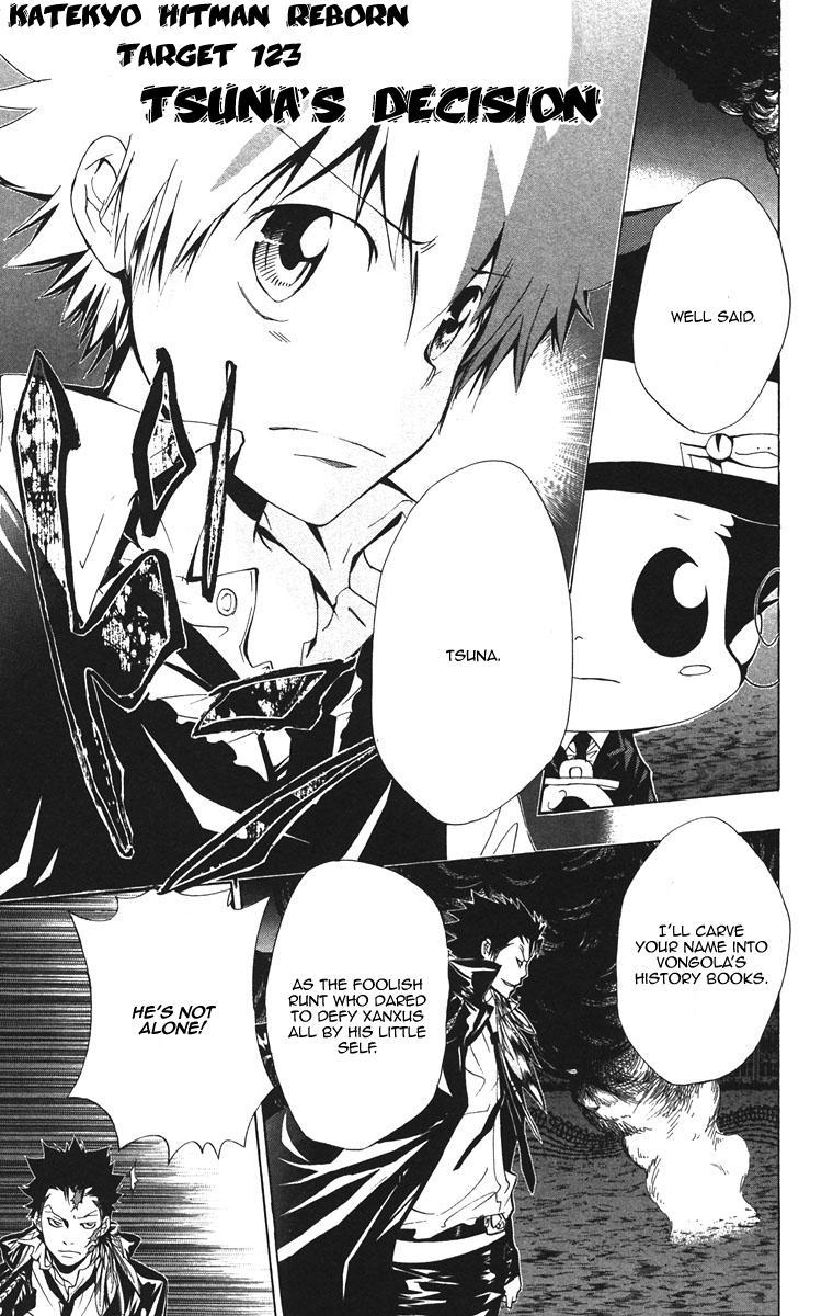 Kateikyoushi Hitman Reborn! Chapter 123 page 1 - Chapter 123: Tsuna's Decision