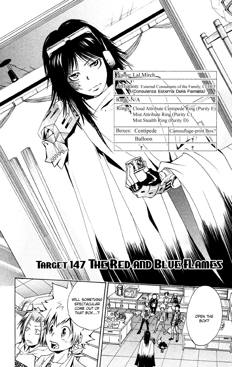 Kateikyoushi Hitman Reborn! Chapter 147 page 1 - Chapter 147: The Red and Blue Flames