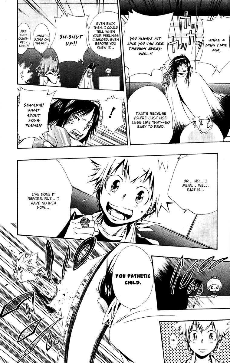 Kateikyoushi Hitman Reborn! Chapter 147 page 14 - Chapter 147: The Red and Blue Flames