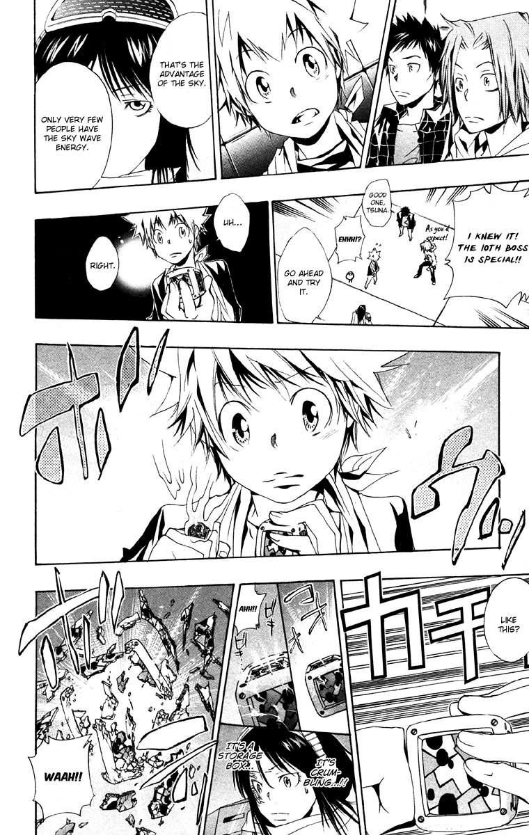 Kateikyoushi Hitman Reborn! Chapter 148 page 12 - Chapter 148: Wave Energy. Ring. Box