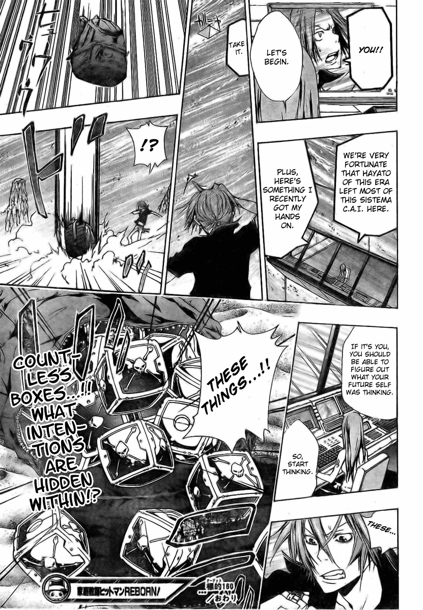 Kateikyoushi Hitman Reborn! Chapter 160 page 17 - Chapter 160: The Mystery of the Boxes
