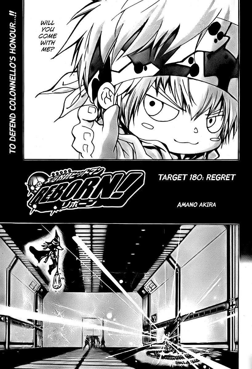 Kateikyoushi Hitman Reborn! Chapter 180 page 1 - Chapter 180: Regret