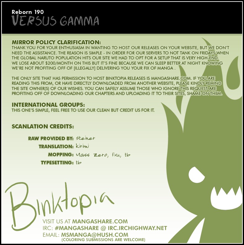 Kateikyoushi Hitman Reborn! Chapter 190 page 18 - Chapter 190: Vs. Gamma