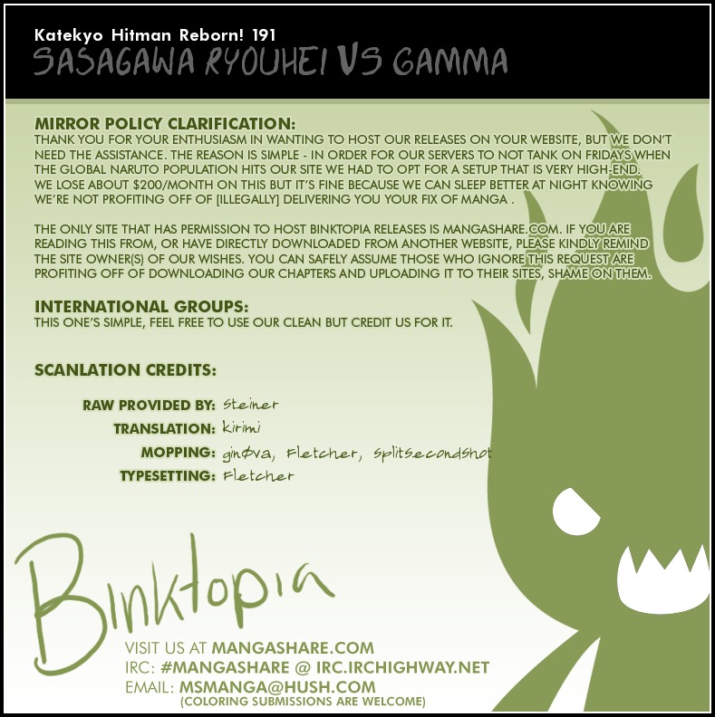 Kateikyoushi Hitman Reborn! Chapter 191 page 18 - Chapter 191: Sasagawa Ryohei vs. Gamma