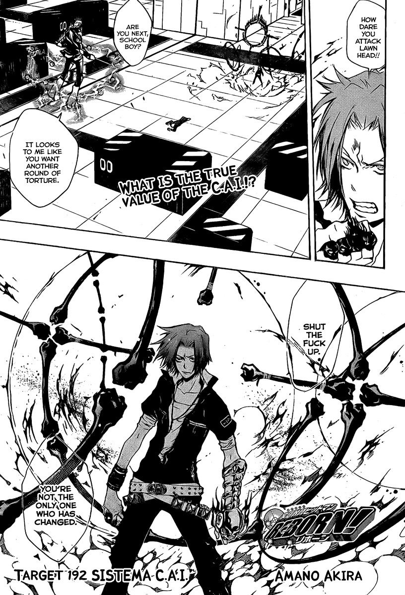 Kateikyoushi Hitman Reborn! Chapter 192 page 1 - Chapter 192: Sistema C.A.I.
