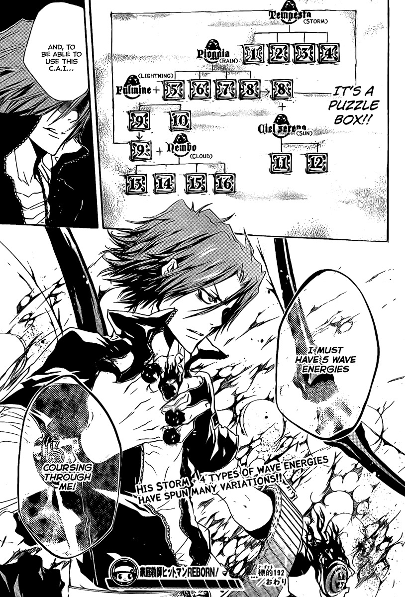 Kateikyoushi Hitman Reborn! Chapter 192 page 17 - Chapter 192: Sistema C.A.I.