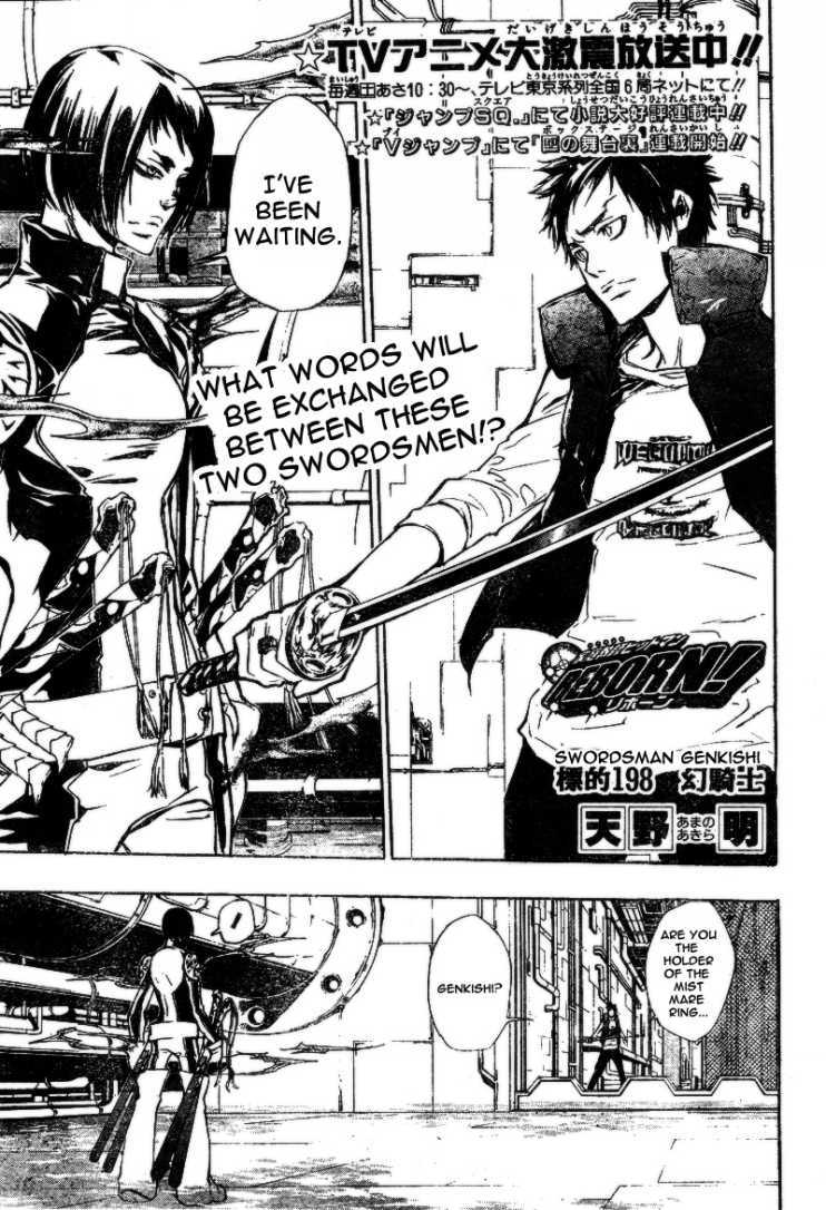 Kateikyoushi Hitman Reborn! Chapter 198 page 1 - Chapter 198: Swordsman Genkishi