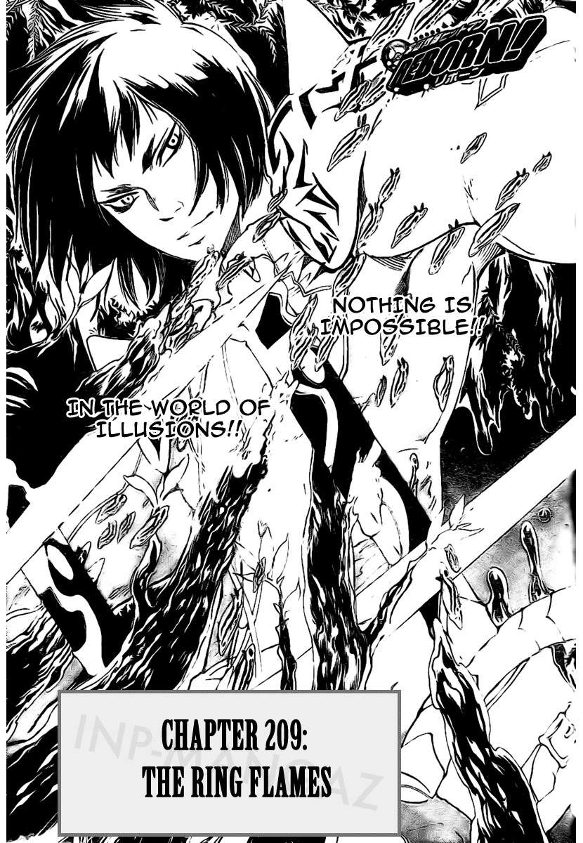 Kateikyoushi Hitman Reborn! Chapter 209 page 1 - Chapter 209: The Ring Flames