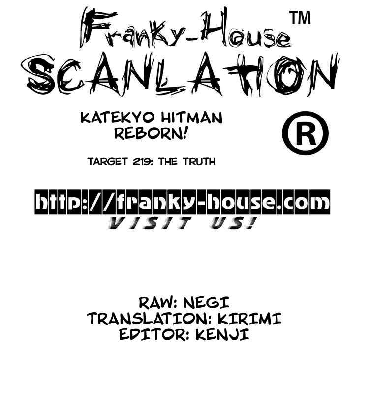 Kateikyoushi Hitman Reborn! Chapter 219 page 1 - Chapter 219: The Truth