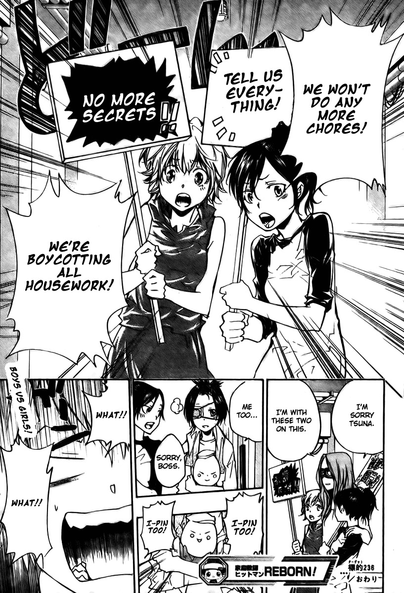Kateikyoushi Hitman Reborn! Chapter 236 page 17 - Chapter 236: Boycott