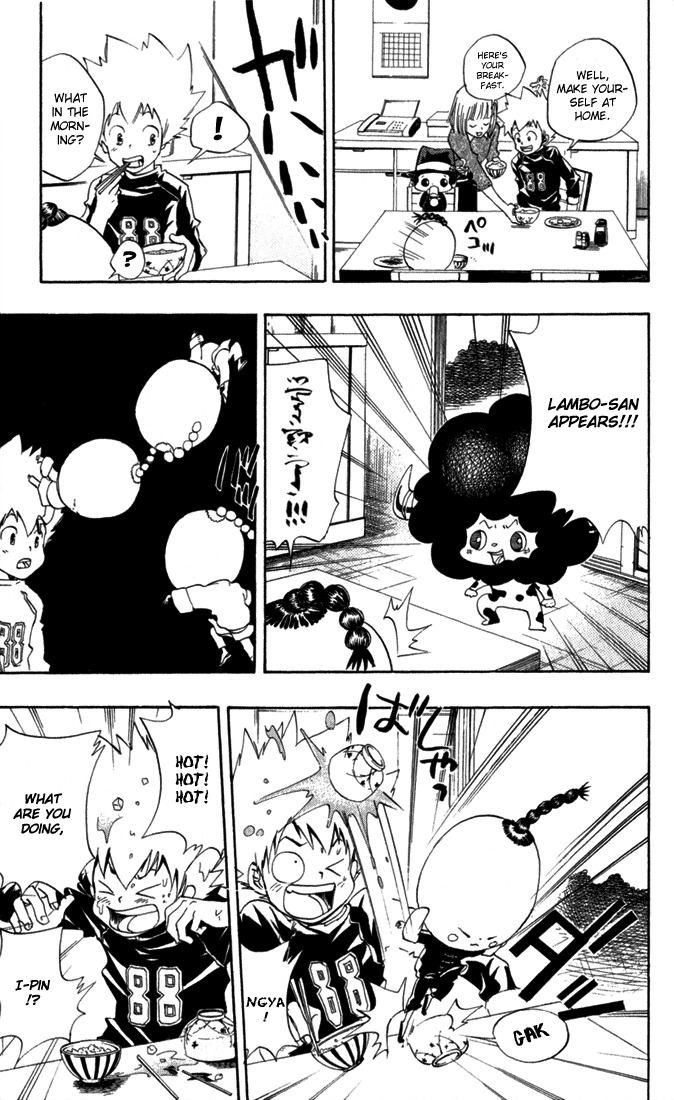 Kateikyoushi Hitman Reborn! Chapter 24 page 3 - Chapter 24: I-Pin vs. Lambo