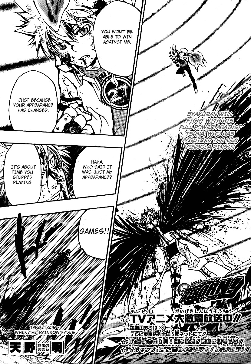 Kateikyoushi Hitman Reborn! Chapter 279 page 1 - Chapter 279: When the Rainbow Fades