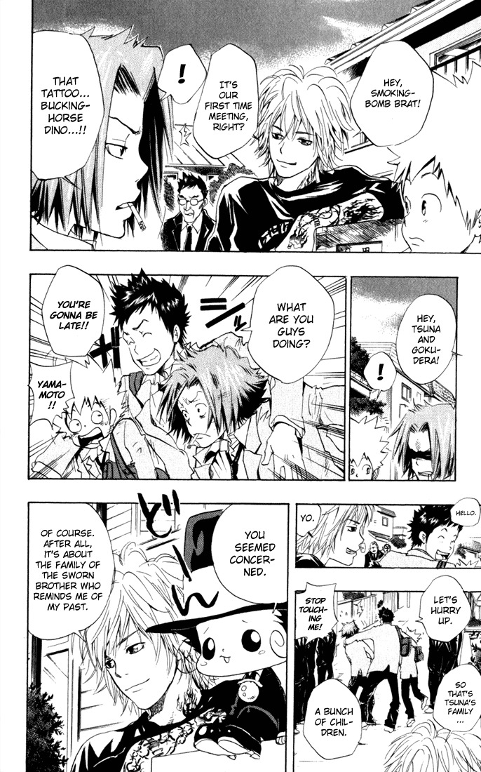 Kateikyoushi Hitman Reborn! Chapter 28 page 4 - Chapter 28: Dino Again