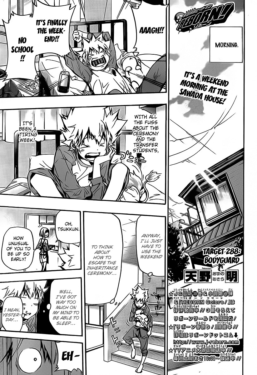 Kateikyoushi Hitman Reborn! Chapter 288 page 1 - Chapter 288: Bodyguard